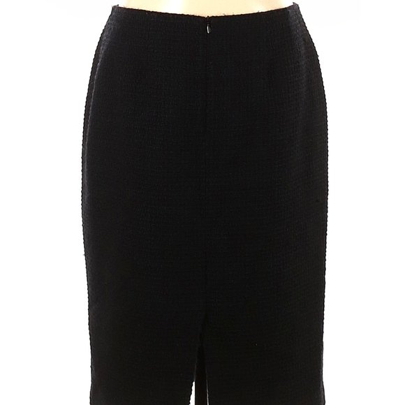 Lafayette 148 New York Wool Skirt Black Sz 10 #390 - Picture 3 of 4